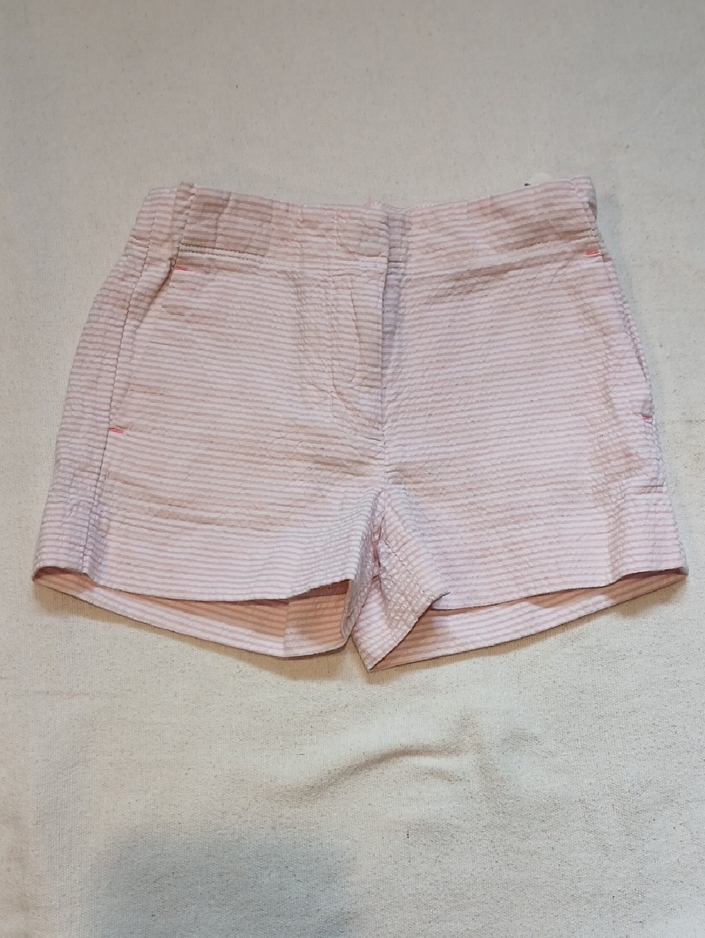 Crewcuts Adjustable Kids Pale Pink Seersucker Shorts